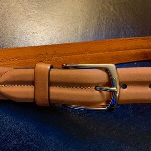 COLE HAAN LEATHER GOLD BUCKLE BELT LARGE